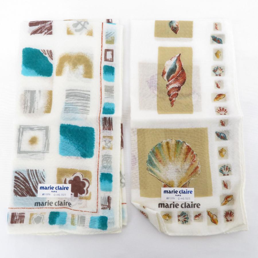 ハンカチ レディース SONIA RYKIEL×1/PRIVATE LAVEL×1/marie claire×2 綿100％ 4枚セット 開封済未使用品 |  | 02