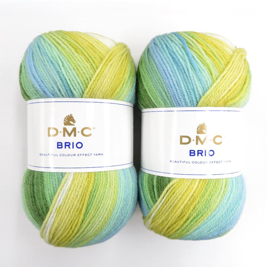 毛糸 DMC BRIO 2玉セット 100g玉巻 345m グリーン イエロー ソックヤーン 未使用品 | 