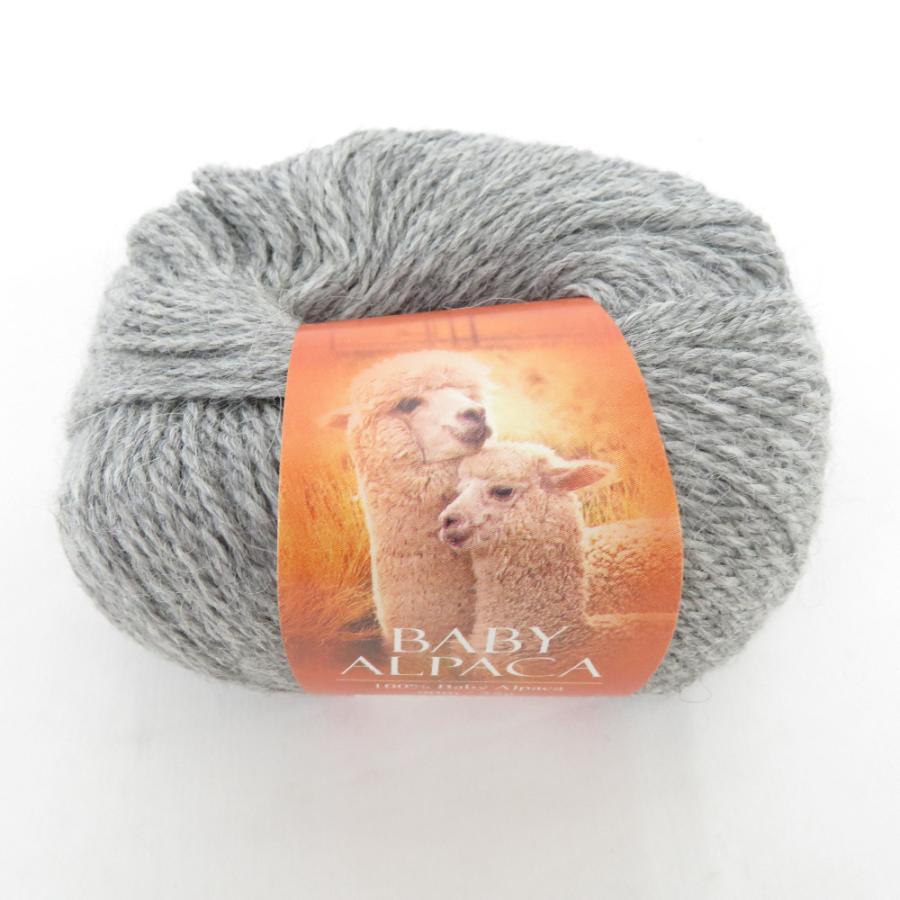 Yuzawaya ユザワヤ 毛糸 Baby Alpaca ベビーアルパカ 10玉セット 1玉25g 約90m グレー アルパカ100% ペルー製 秋冬 海外毛糸 未使用品 |  | 01