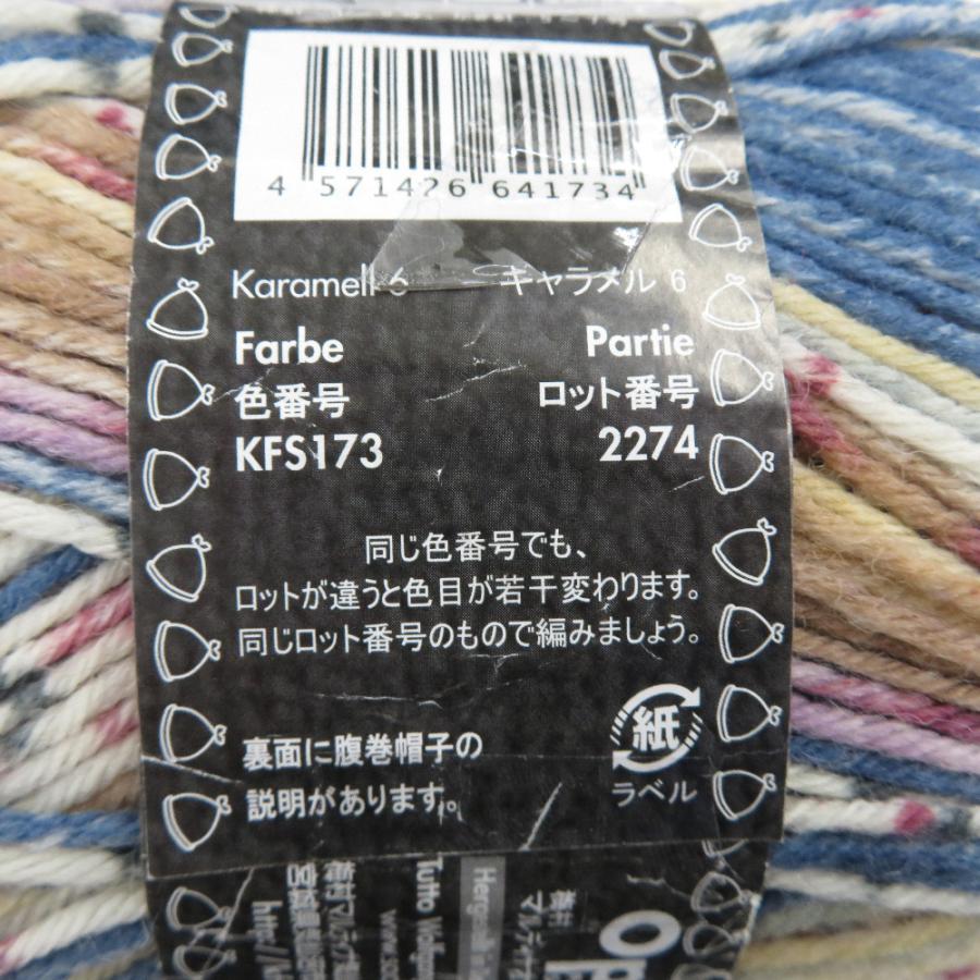 毛糸 Opal オパール KFS 6-fach ぽっちゃり君 KFS173番色 1玉 100g玉巻 マルチカラー ソックヤーン 未使用品 |  | 01
