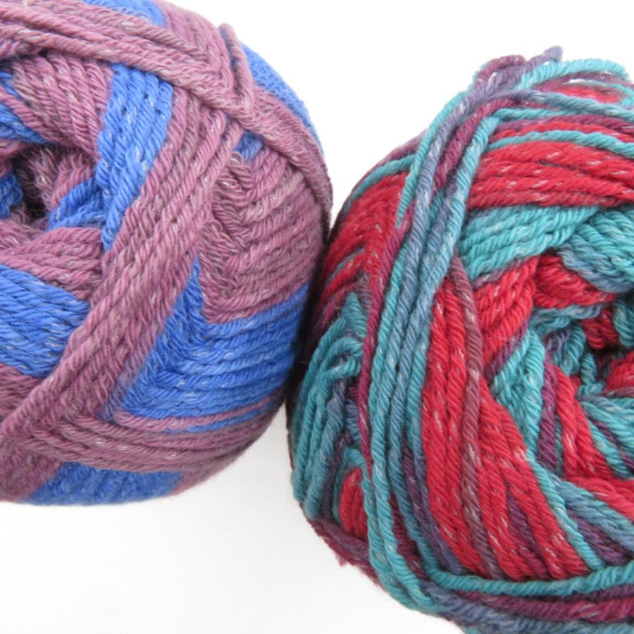 毛糸 REGIA レギア  Cotton Cocktail Color コットンカクテルカラー 2玉セット Col.02428 ,02430 1玉各100g 420ｍ ソックヤーン 未使用品 |  | 02