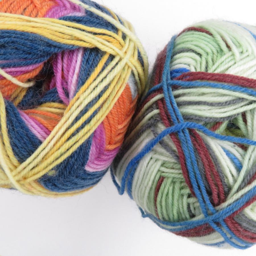 毛糸 LANG TWINSOXX 4PLY  2玉セット 100g玉巻 420m グリーン ネイビー パープル系 ソックヤーン 未使用品 |  | 02