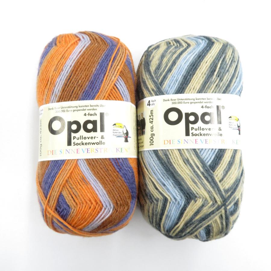 毛糸 Opal Regenwald3 レーゲンヴァルド3 復刻版 4ply 2玉セット 1玉100g ソックヤーン 靴下用 毛糸 中細 未使用品 | 