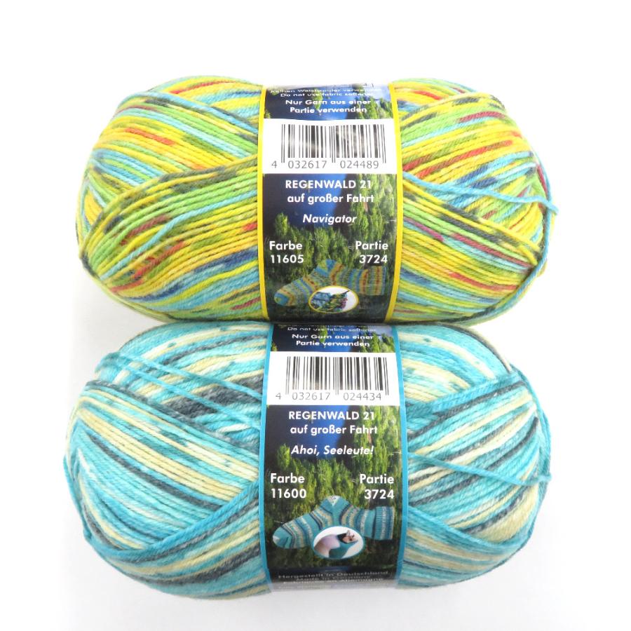 毛糸 Opal オパール レーゲンヴァルト21 4ply/4本撚り 11600 11605 2玉セット 1玉100g ソックヤーン 未使用品 |  | 01
