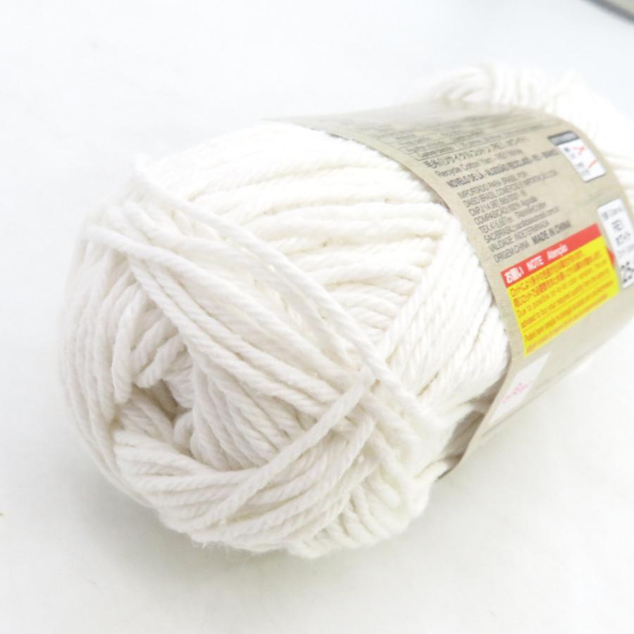 DAISO ダイソー 毛糸 リサイクルコットンヤーン 6玉セット ホワイト シェルピンク １玉約40g 約96ｍ 綿100％ 未使用品 |  | 04
