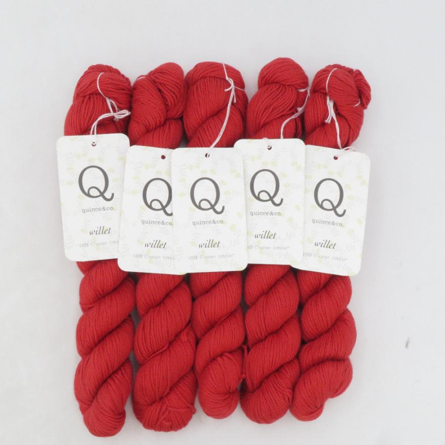 毛糸 quince＆Co. クインス＆カンパニー willet 5かせ FLARE レッド系 約50g 約146m 旧Cleaner Cotton アメリカ製 海外毛糸 未使用品 | 