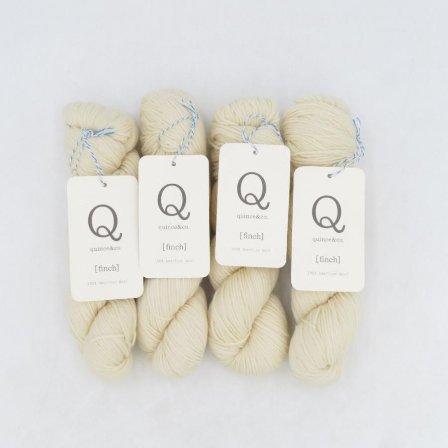毛糸 quince＆Co. クインス＆カンパニー finch 4かせ EGRET ホワイト系 約50g 約202m アメリカンウール100% アメリカ製 海外毛糸 未使用品 | 