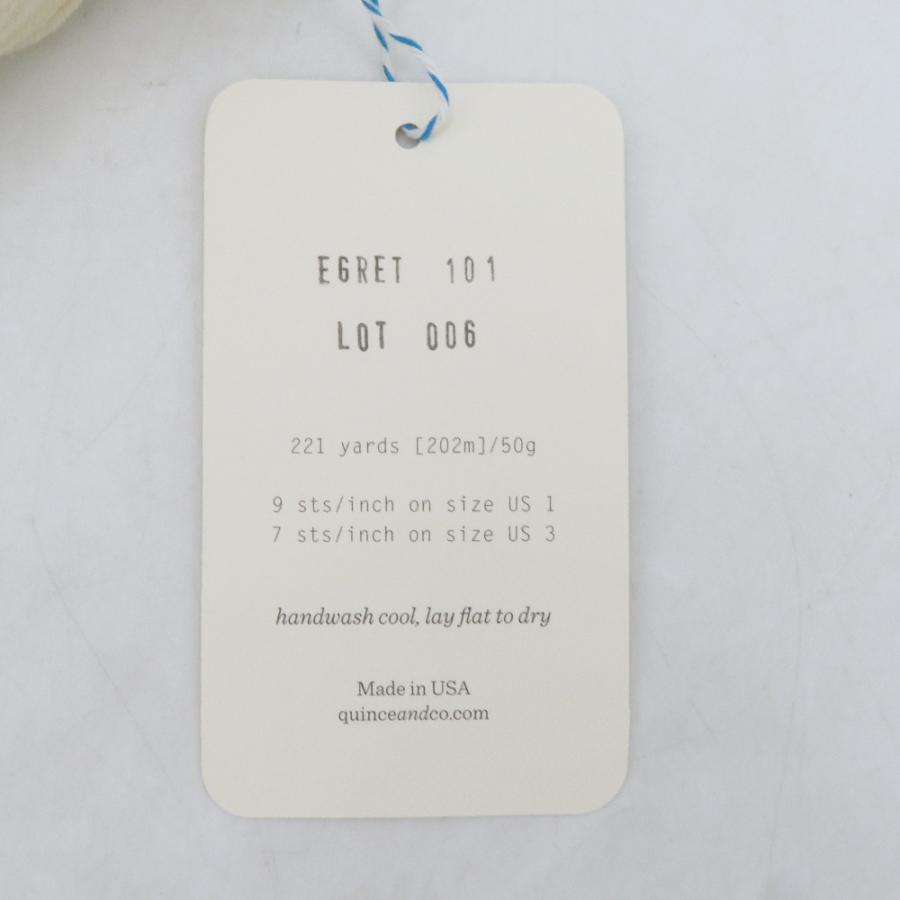 毛糸 quince＆Co. クインス＆カンパニー finch 4かせ EGRET ホワイト系 約50g 約202m アメリカンウール100% アメリカ製 海外毛糸 未使用品 |  | 02