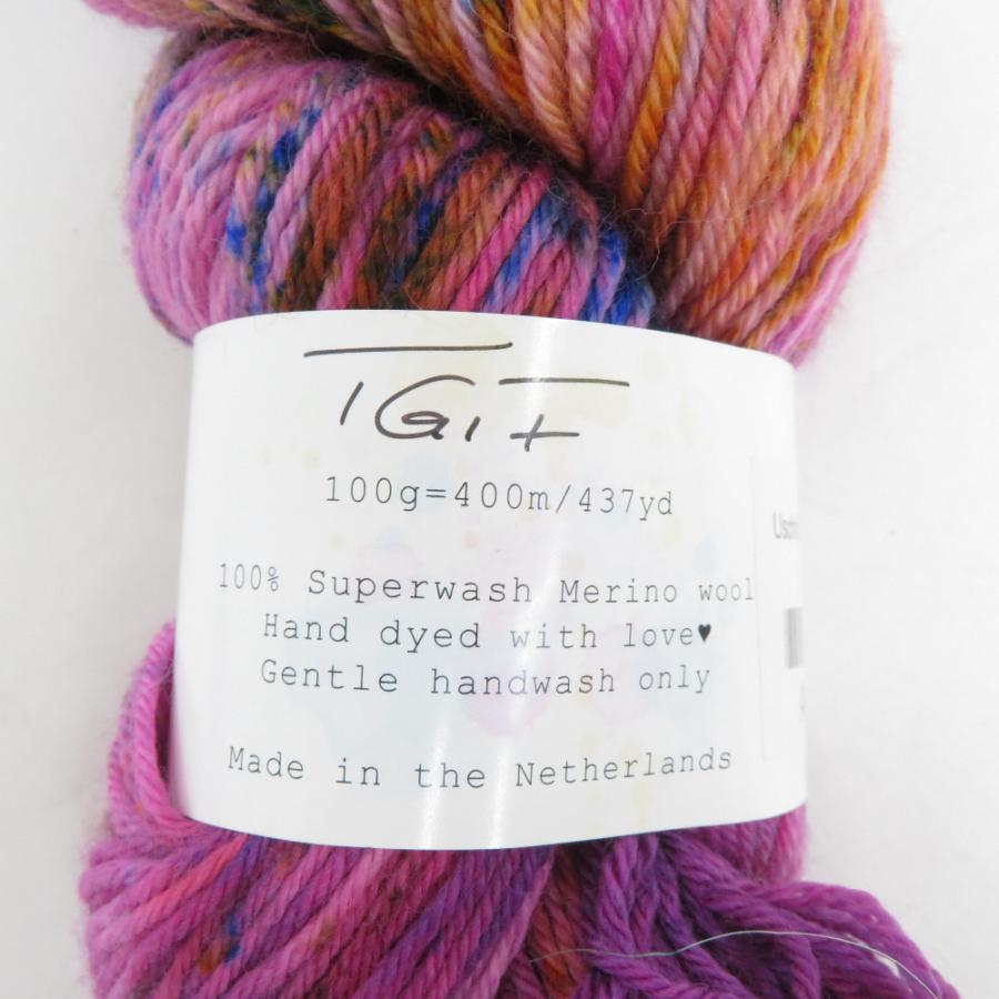 毛糸 USCHITITA ウシチタ Pure Sock 2カセ TGIF 手染め糸 手編み用ソックヤーン 約100g 約400ｍ ピンクパープル系ミックスカラー 未使用品 |  | 03