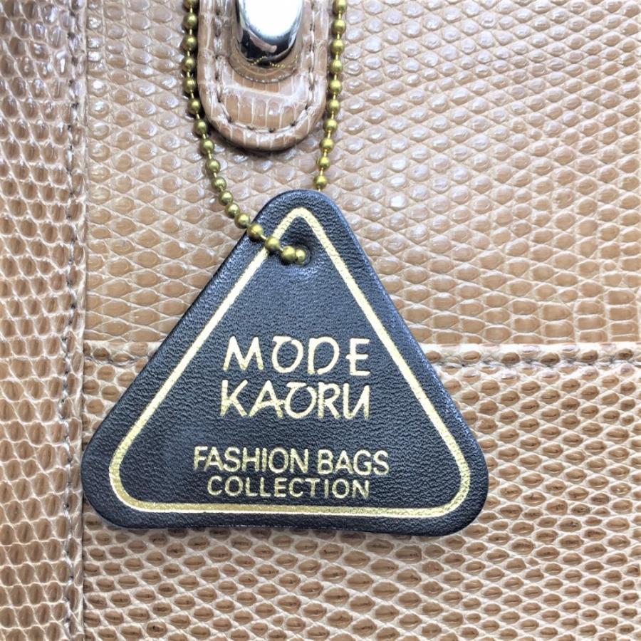 トートバッグ JRA MODE KAORU トートバッグ ベージュ パイソン ヘビ革