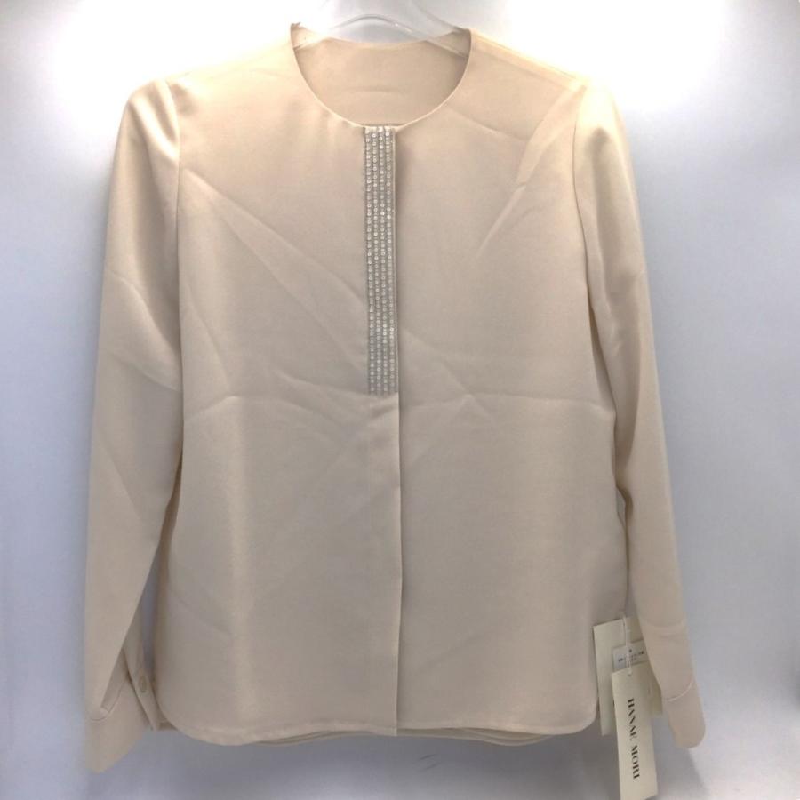 HANAE MORI 森英恵 ハナエモリ ブラウス HANAE MORI ノーカラー 