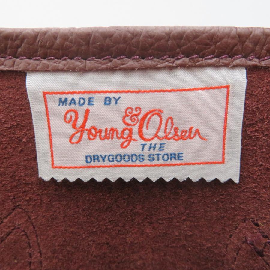 トートバッグ YOUNG&amp;OLSEN THE DRYGOODS STORE エンボスレザー トート M ブラウン｜cocoroad｜04