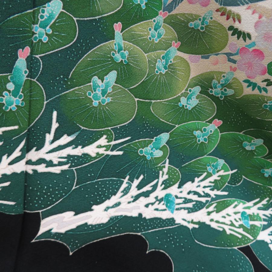 黒留袖 本場加賀友禅染 池田裕 作家物 風景柄 正絹 袷 広衿 比翼付 礼装 フォーマル 仕立て上がり 身丈160cm 美品 黒留袖 本場加賀友禅染 池田裕 作家物 風景柄 正絹 袷 広衿 比翼付