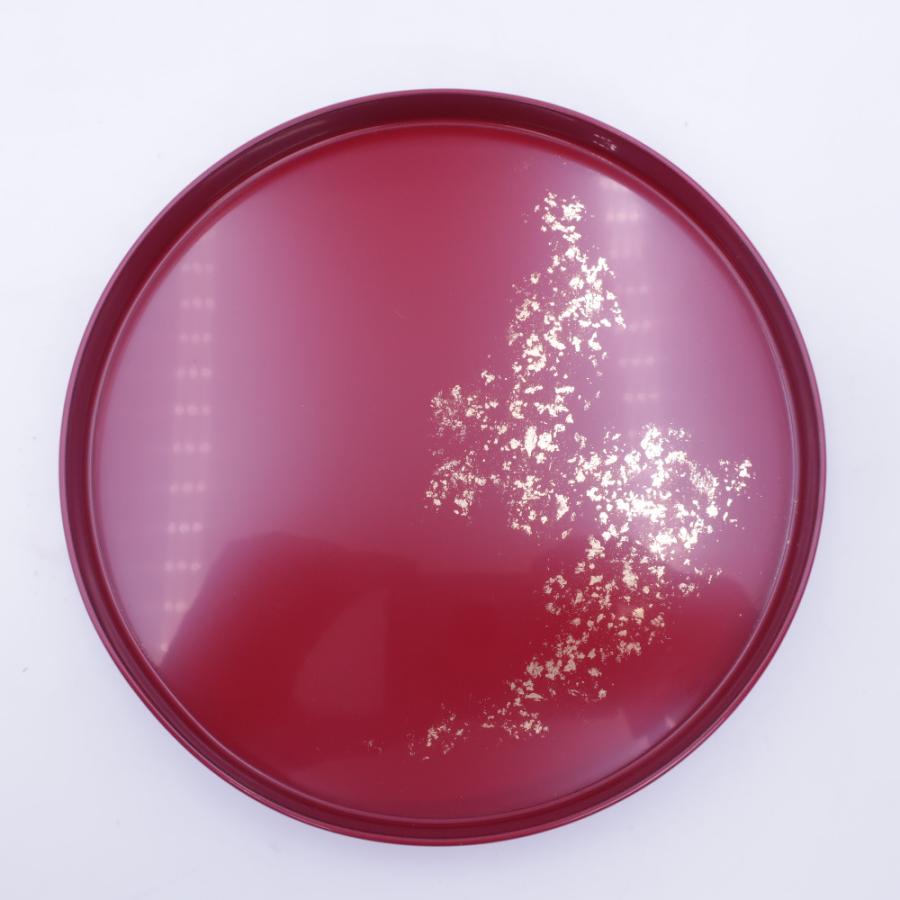 食器 輪島塗 高州堂 てしほ盆 黒 朱 金彩 二枚セット 箱付き : ココ