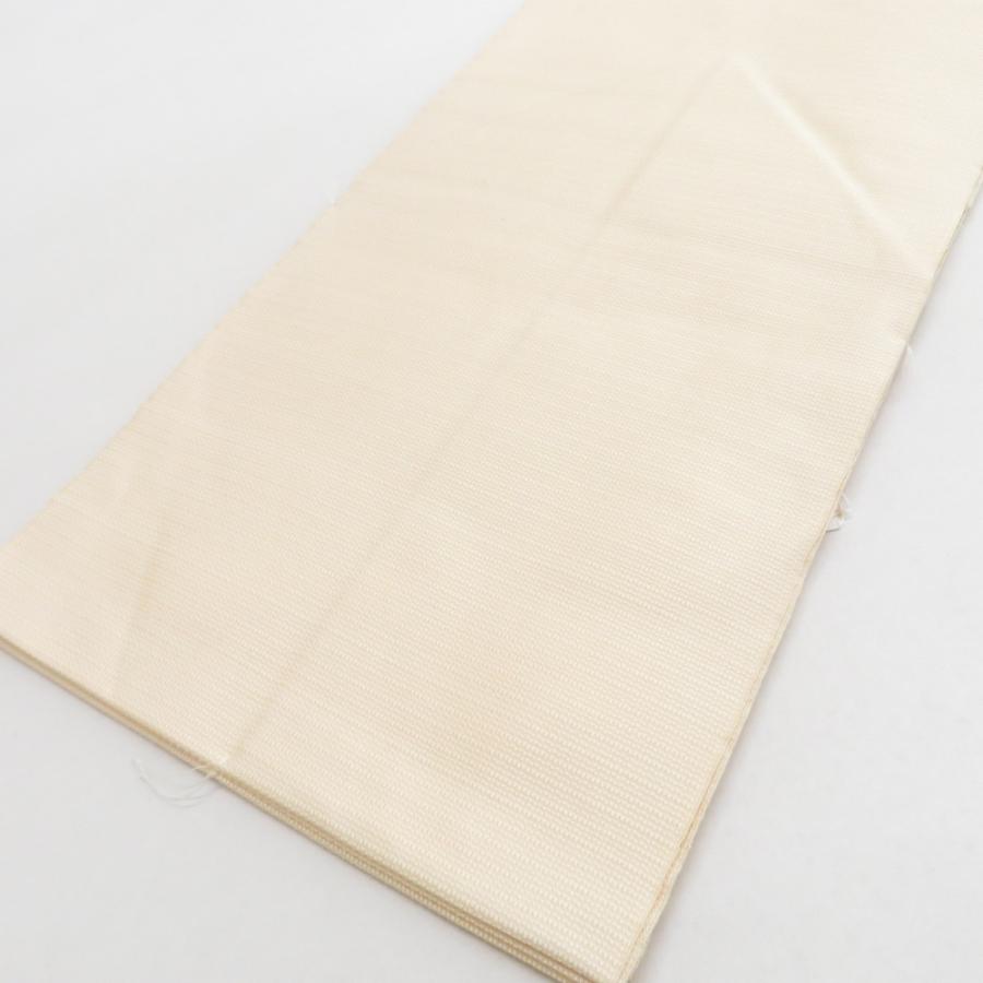 正絹名古屋帯未使用仕立て上がりクリーム色引箔