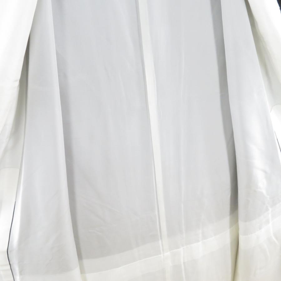 本加賀友禅 黒留袖 杉浦伸 流水に枝花文様 正絹 袷 広衿 比翼付 落款入