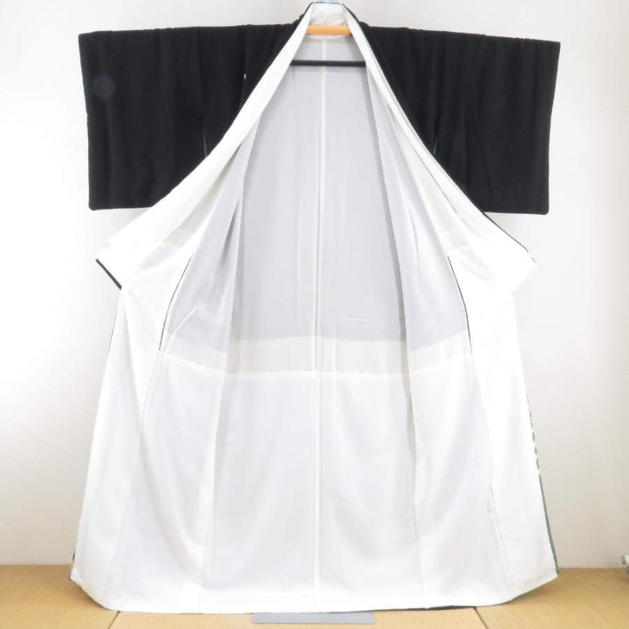 本加賀友禅 黒留袖 白坂幸蔵 梅に貝桶文様 正絹 袷 広衿 比翼付 落款入 作家物 本場加賀友禅染 礼装着物 フォーマル 仕立て上がり 身丈161cm 本加賀友禅 黒留袖 白坂幸蔵 梅に貝桶文様 正絹 袷 広衿 比翼付 落款入