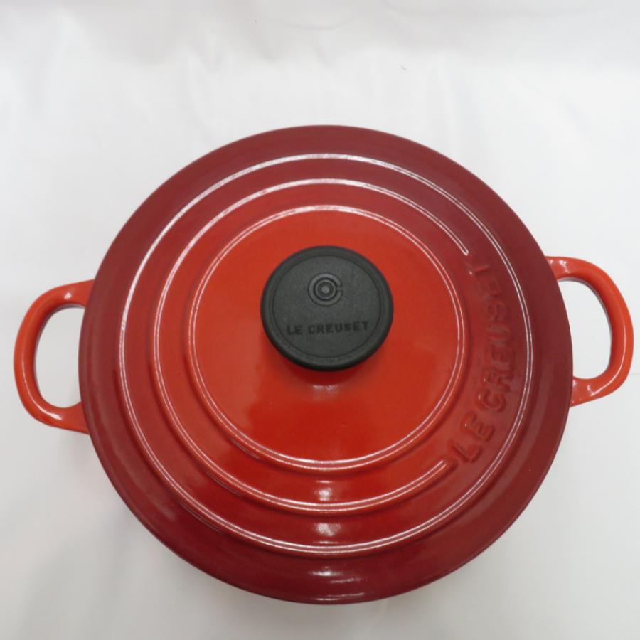 Le Creuset ル・クルーゼ 調理器具 COCOTTE RONDE ココット ロンド ホーロー鍋 両手鍋 チェリーレッド 18cm ほうろう IH対応 未使用品｜cocoroad｜03