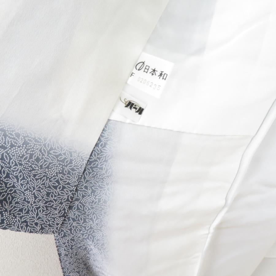 御召 織文様 伊勢型織 織座小紋 正絹 灰黒色 袷 広衿 紋なし