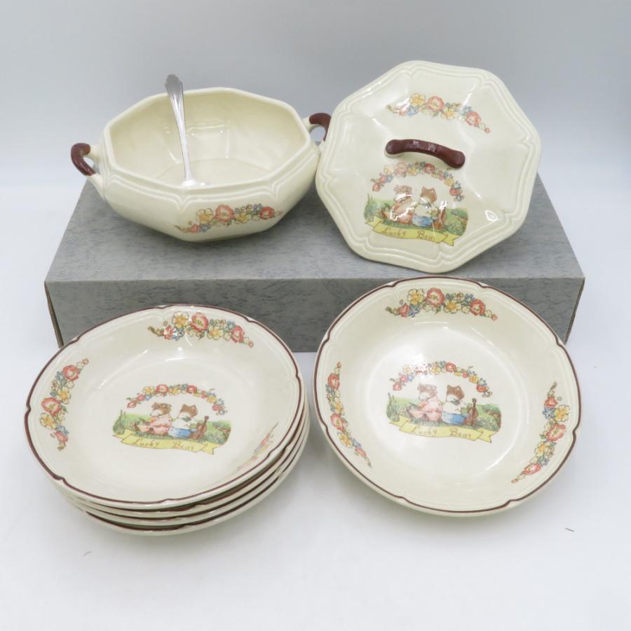 食器 ロイヤルマルイシ スープ鍋セット 皿5点 とりわけスプーン付き