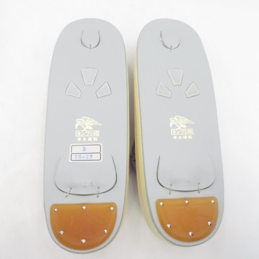 草履 東京浅草【金鷲】キンワシ印 刺繍鼻緒 Lサイズ オフホワイト 桜柄 24cm 日本製 未使用品 |  | 05