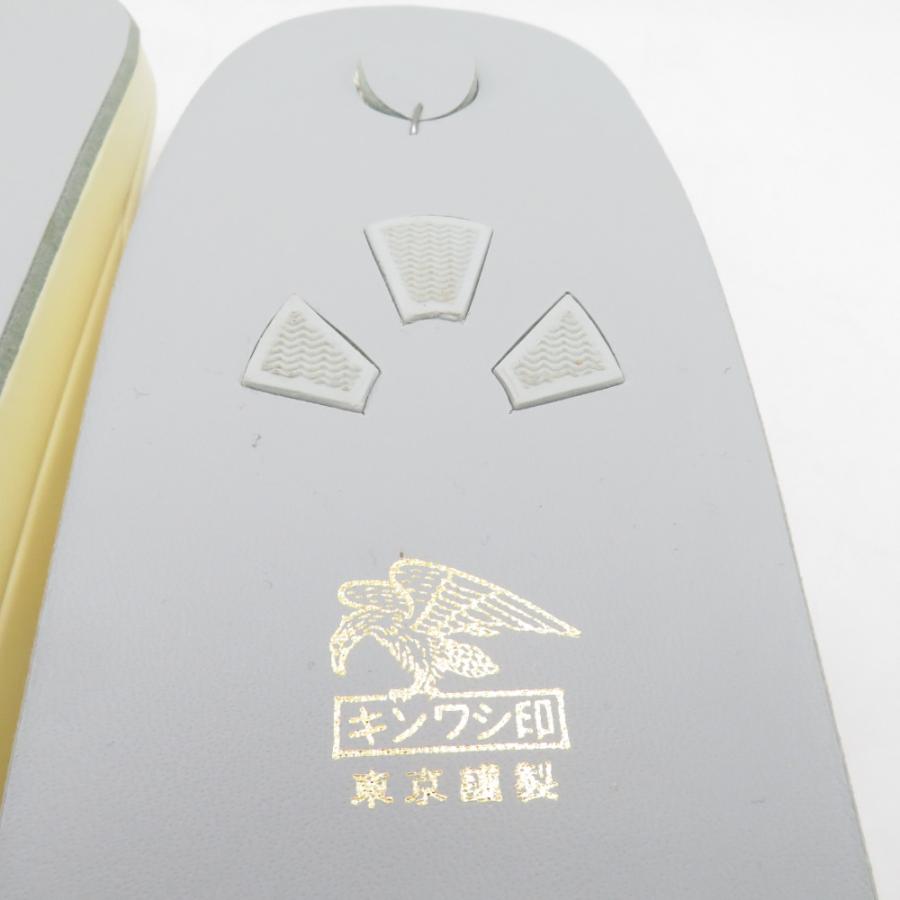 草履 東京浅草【金鷲】キンワシ印 刺繍鼻緒 Lサイズ オフホワイト 桜柄 24cm 日本製 未使用品 |  | 06