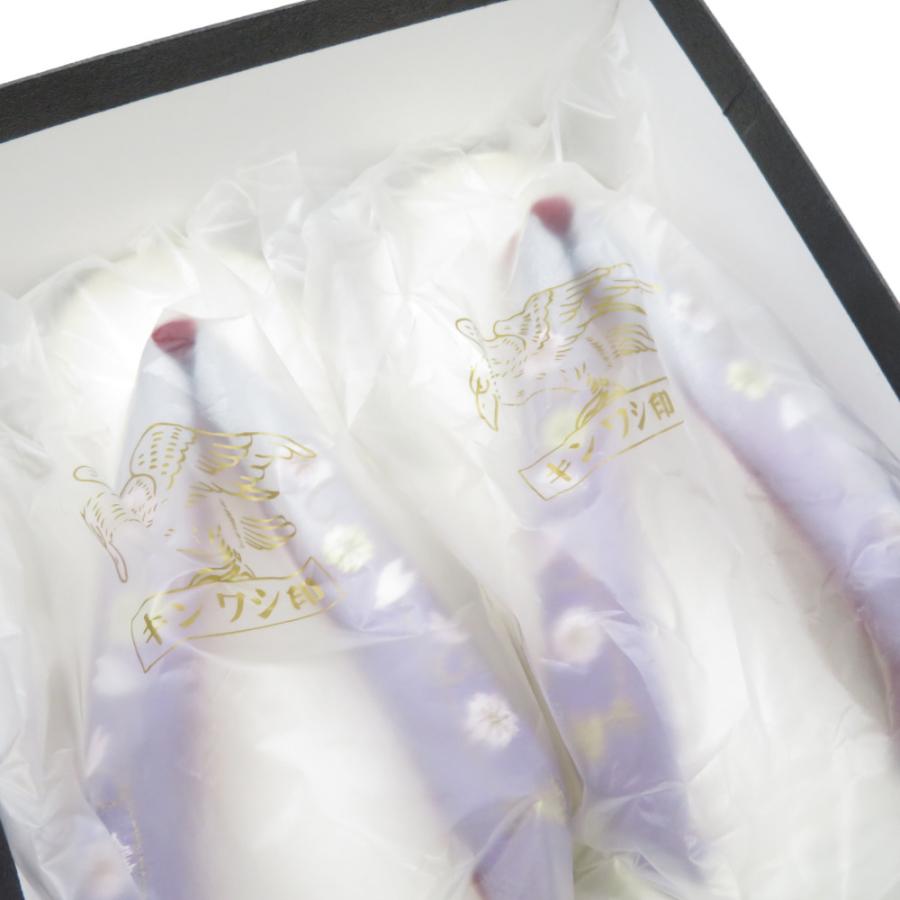 草履 東京浅草【金鷲】キンワシ印 刺繍鼻緒 Lサイズ オフホワイト 桜柄 24cm 日本製 未使用品 |  | 07