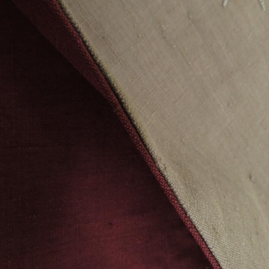 袋帯 洒落袋帯 さがら刺繍 竹文様 お太鼓柄 茶色 紬地 正絹  長さ456cm 【キモノオフ野々市若松店】 袋帯 洒落袋帯 さがら刺繍 竹文様 お太鼓柄 茶色 紬地 正絹 長さ456cm