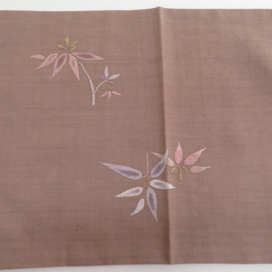 [美品] 刺繍　袋帯　正絹　黒　お太鼓柄　丸　洒落帯　カジュアル　小紋　紬　無地 美品] 刺繍 袋帯 正絹 黒 お太鼓柄 丸 洒落帯 カジュアル 小紋 紬 無地