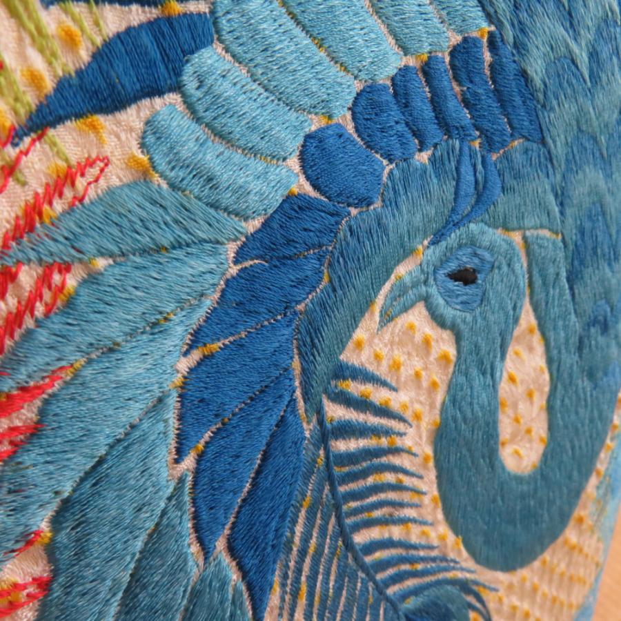 振袖 二尺袖 総絞り 正絹 黄色x多色 刺繍入り 孔雀紋様 袷 広衿 成人