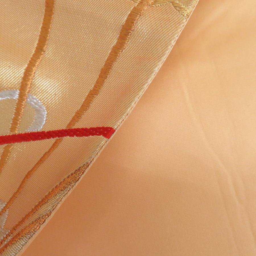 袋帯 振袖用 正絹 扇子模様 ゴールドx多色 金糸銀糸 六通柄