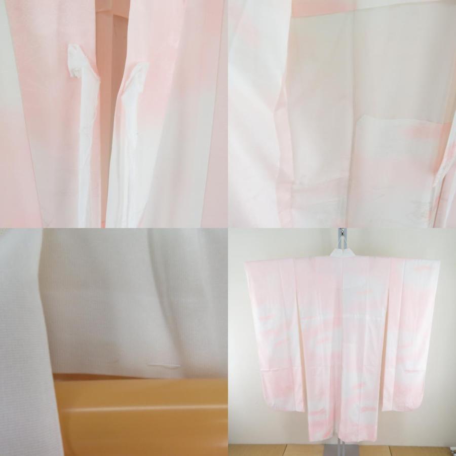 振袖 正絹 青色x多色 金コマ 絞り 花瓶に花紋様 襦袢付き 袷 広衿 