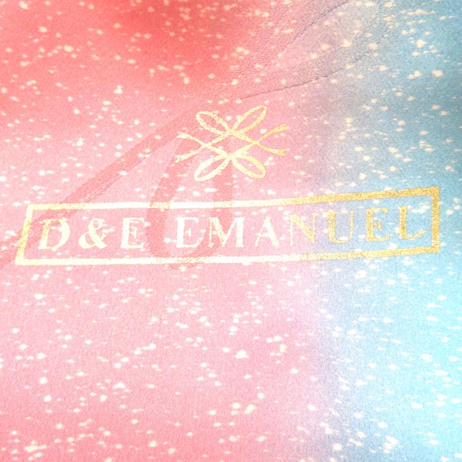 振袖 正絹 D＆E EMANUEL 黒 金 水色 ピンク 多色 宮殿 宝石