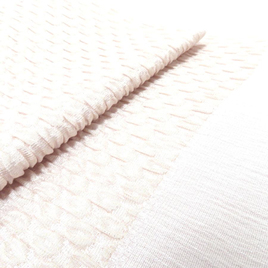 帯揚げ 正絹 くすみ薄ピンク ゴールド ラメ入り 金糸 膨れ織 ちりめん