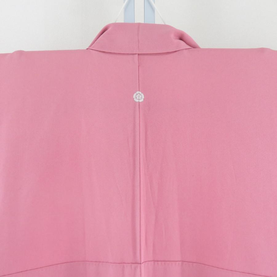 色留袖 花車文様 ピンク色x多色 箔入り 正絹 袷 広衿 三つ紋