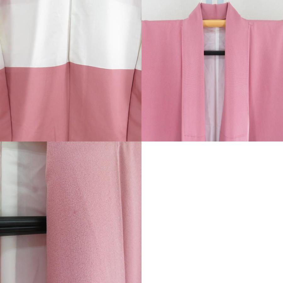 色留袖 花車文様 ピンク色x多色 箔入り 正絹 袷 広衿 三つ紋