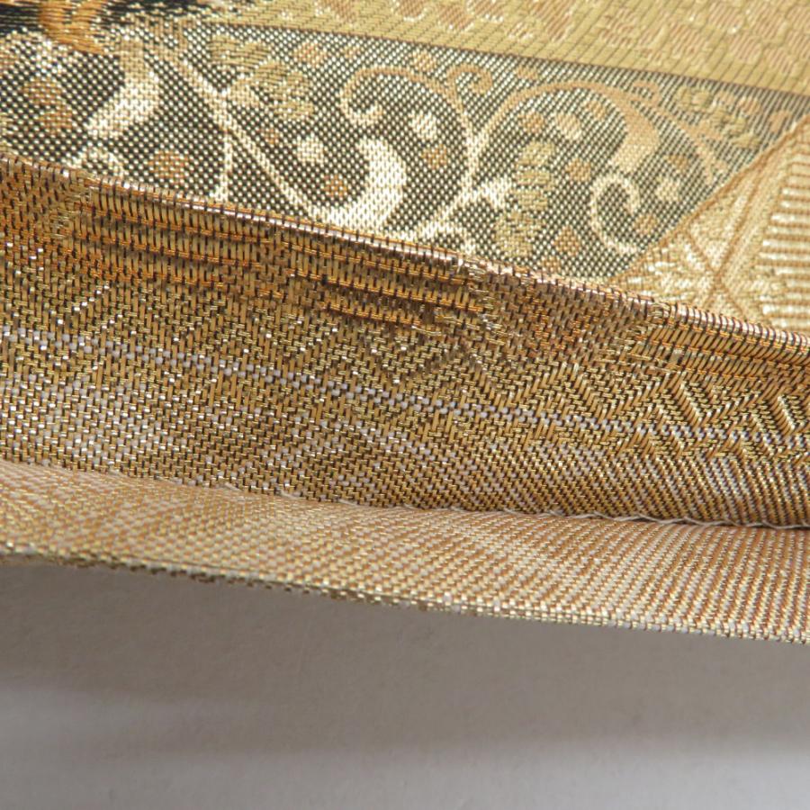美品 正絹 作り帯　鳳凰 華やかな金糸の煌めき 二部式 袋帯 華文  格式高い意匠 美品 正絹 作り帯 鳳凰 華やかな金糸の煌めき 二部式 袋帯 華文 格式