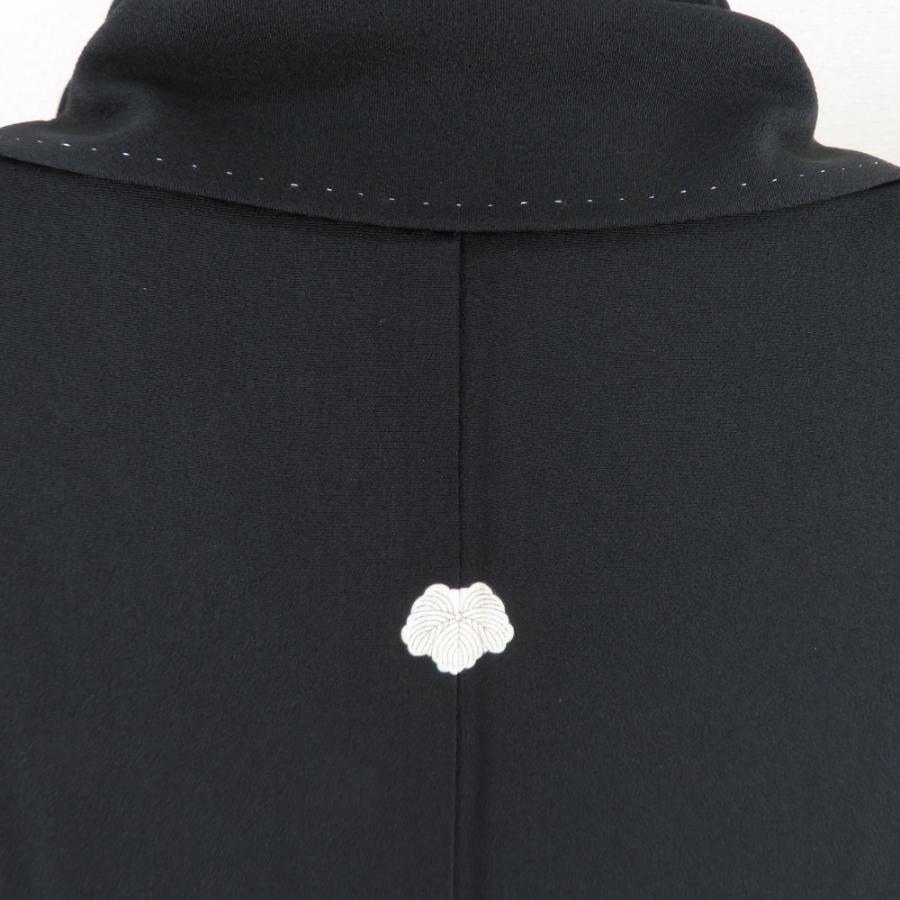 加賀友禅　黒留袖　比翼付き　正絹 黒留袖 本場加賀友禅染 登恵弌 垣根に花 作家物 落款入 正絹 比翼付 袷