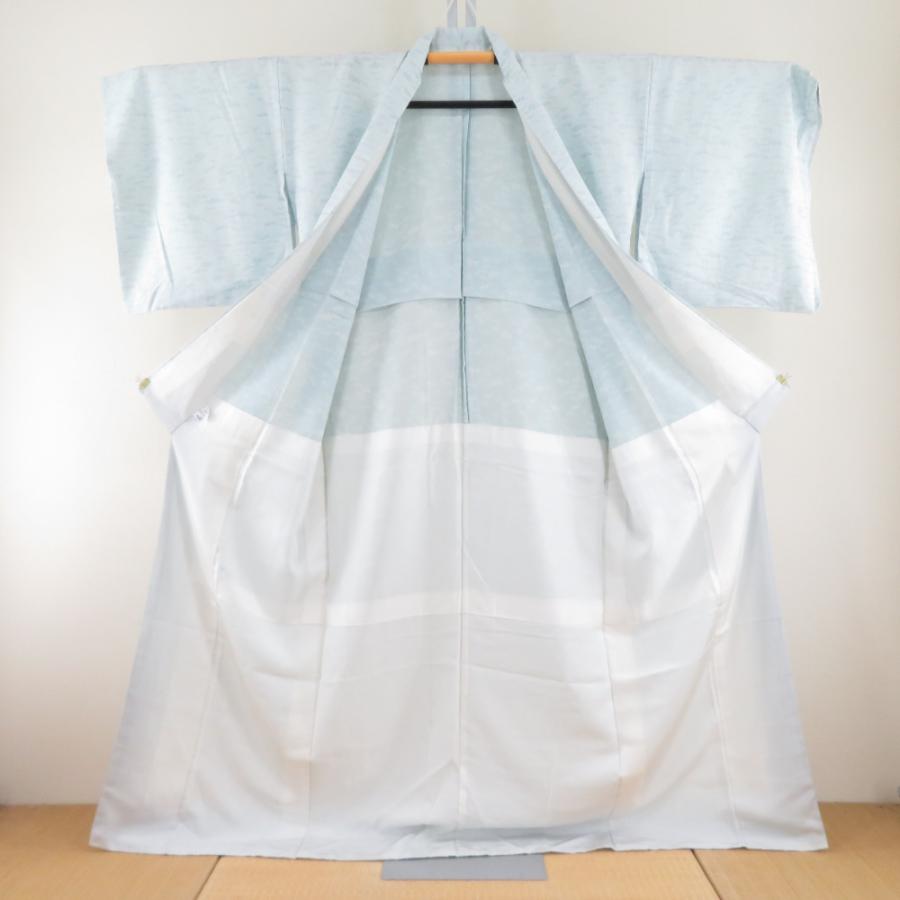 小紋 BANKANわものや ストレッチ素材 絹 トールサイズ 薄水色 竹桐に