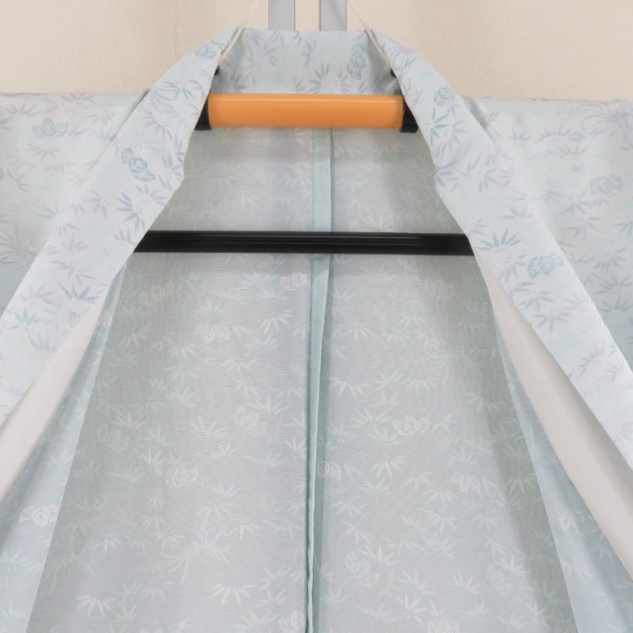 小紋 BANKANわものや ストレッチ素材 絹 トールサイズ 薄水色 竹桐に