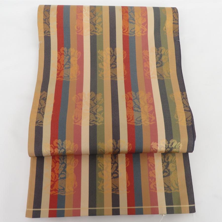 ☆きもの北條☆ 紬地 植物模様 カジュアルで粋な装いに 生成色 常盤色 ...