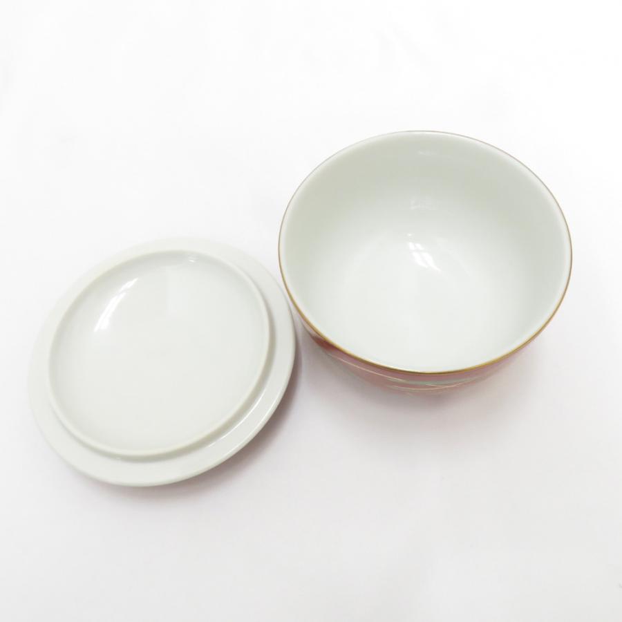 九谷焼 食器 九谷錦栄 蓋付き湯呑 茶器 6客組 赤 金彩 : ココロード