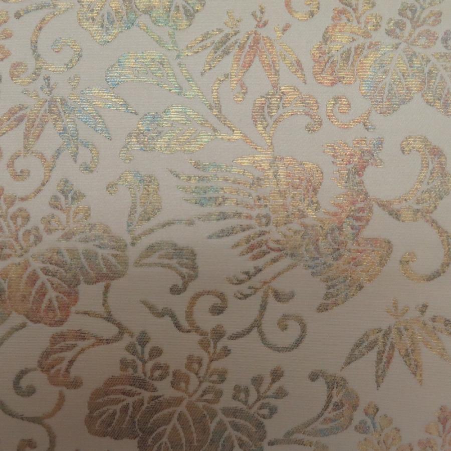 袋帯 正倉院模様 金糸 ベージュxゴールド本金箔 六通柄 正絹 仕立て