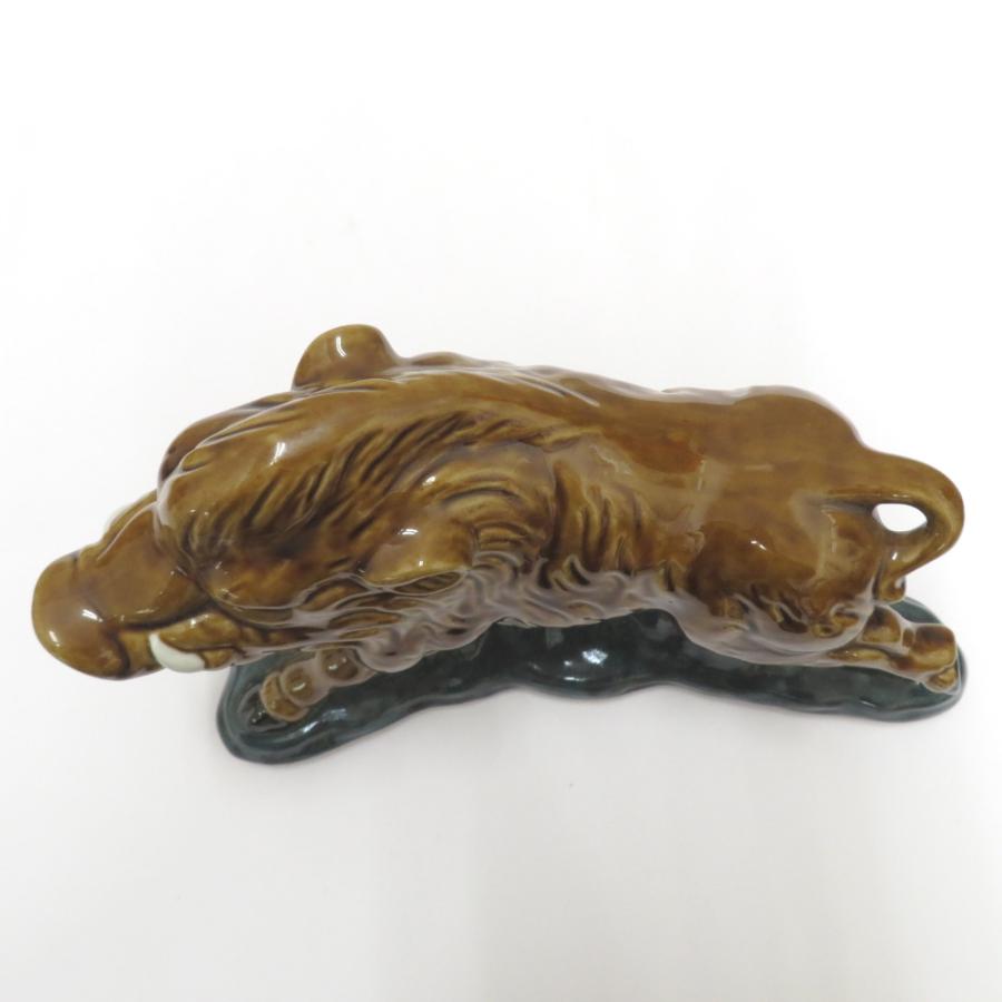 九谷焼 骨董・民芸品 宮本光夫 九谷光吉 干支 亥 猪 置物 陶歴有 箱有