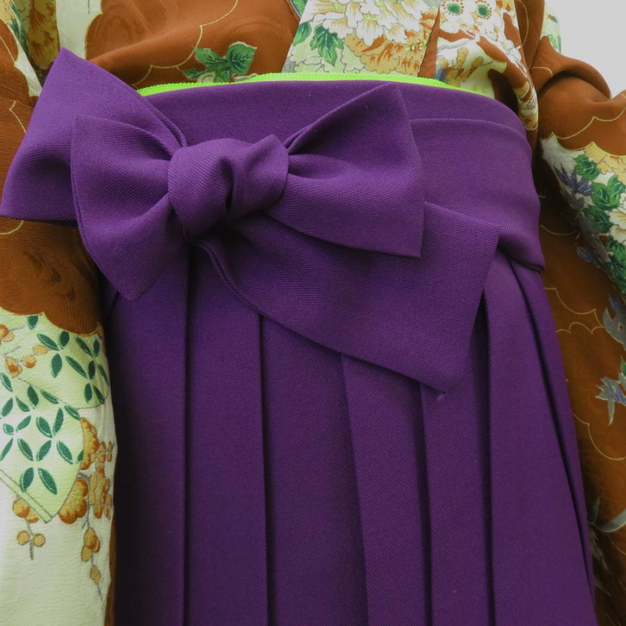 子供着物 女児用 袴 紫色 桜刺繍 蝶刺繍 ポリエステル 女の子用 紐下70.5ｃｍ スカート型 行燈型 卒園式 発表会 コスプレ  未使用品 |  | 01