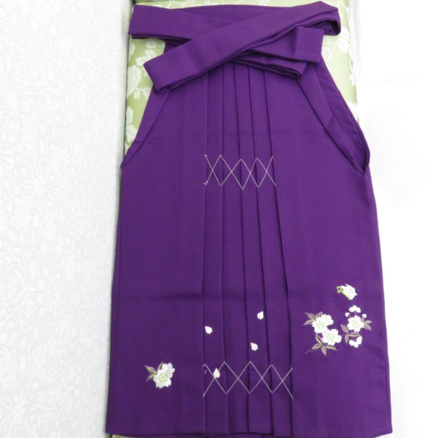 子供着物 女児用 袴 紫色 桜刺繍 蝶刺繍 ポリエステル 女の子用 紐下70.5ｃｍ スカート型 行燈型 卒園式 発表会 コスプレ  未使用品 |  | 02