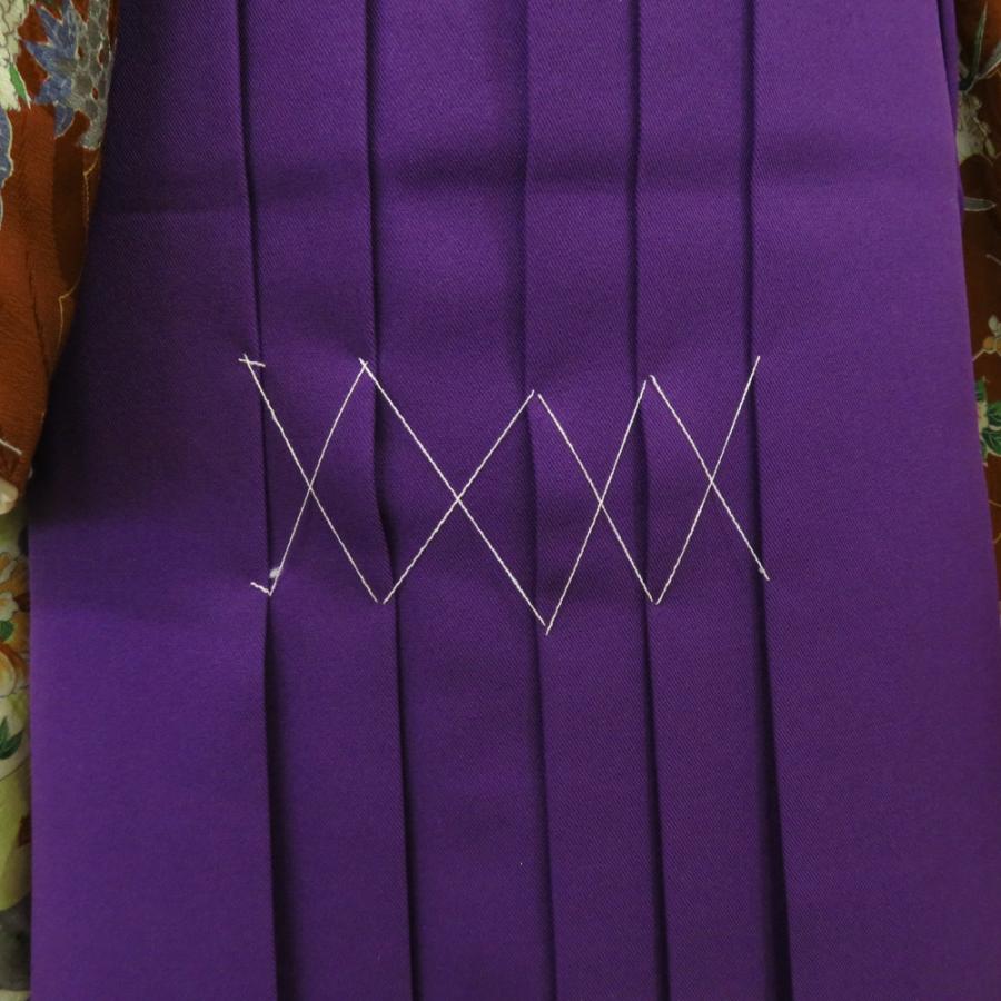 子供着物 女児用 袴 紫色 桜刺繍 蝶刺繍 ポリエステル 女の子用 紐下70.5ｃｍ スカート型 行燈型 卒園式 発表会 コスプレ  未使用品 |  | 08