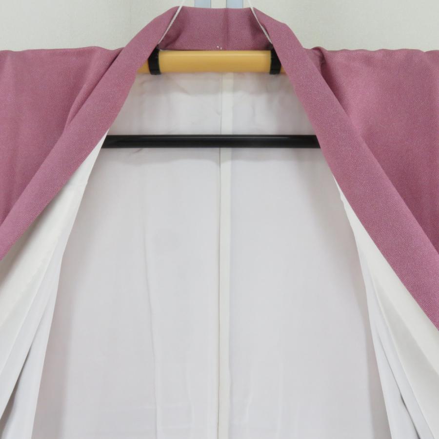 江戸小紋 加賀小紋 ピンク色 鮫小紋 坂口幸市 作家物 落款入り 正絹 袷