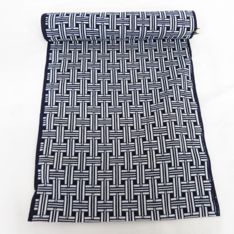 反物　長襦袢　染着尺　藍　ネイビー　ブルー　レトロ　リメイク　ハンドメイド 反物長襦袢染着尺藍ネイビーブルーレトロリメイクハンドメイド