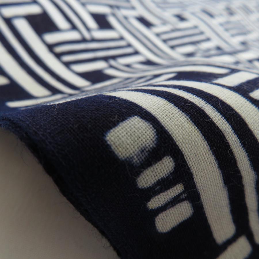 反物　長襦袢　染着尺　藍　ネイビー　ブルー　レトロ　リメイク　ハンドメイド 反物長襦袢染着尺藍ネイビーブルーレトロリメイクハンドメイド